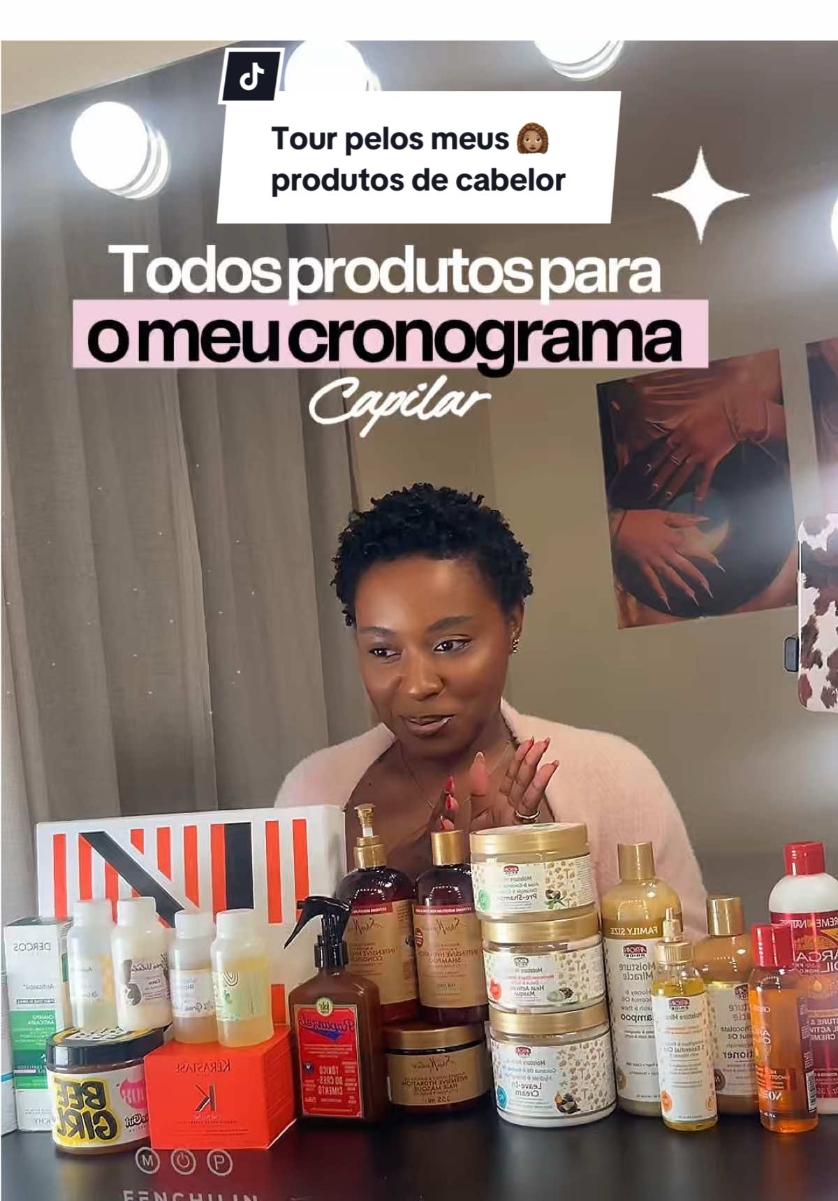 Cover frame from Sheila Chipupa’s Projeto 4C hair haul video on TikTok