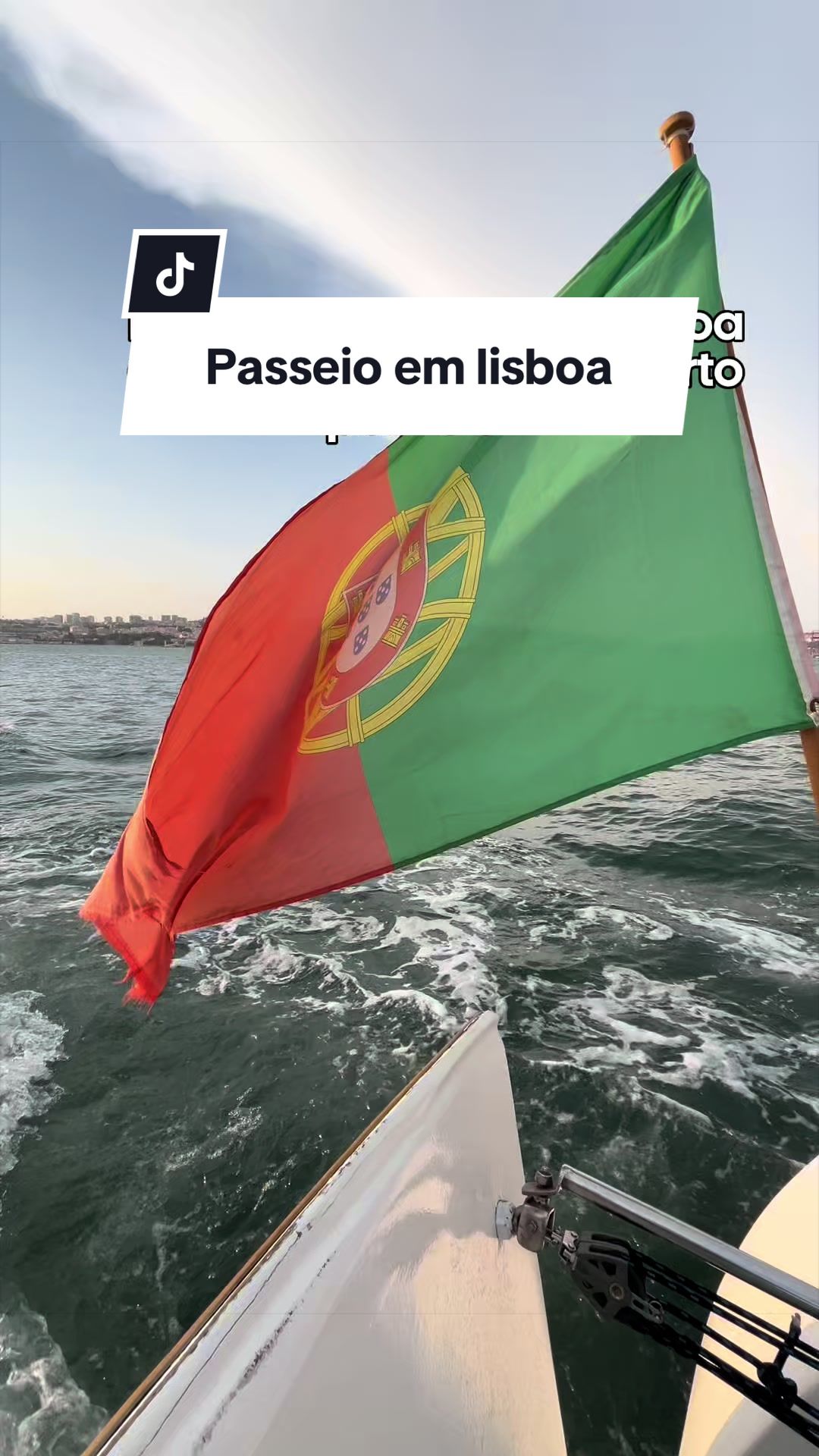 Cover frame from Sheila Chipupa’s Ondas d’Ângelo sunset cruise video on TikTok