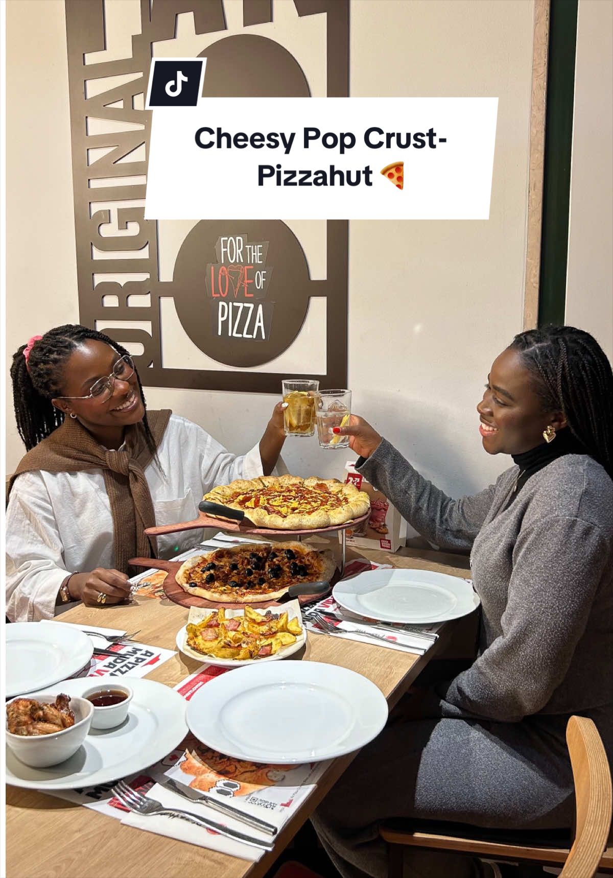 Cover frame from Sheila Chipupa’s Pizza Hut Cheesy Pops Crust video on TikTok